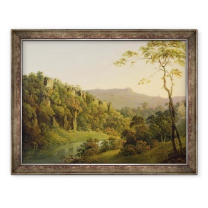 Tablou inramat - Joseph Wright - Vedere in Matlock Dale, Privind spre Black Rock Escarpment, 60 x 80 cm