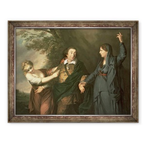 Tablou inramat - Joshua Reynolds - David Garrick 1717-79 intre muzele tragediei si comediei, 60 x 80 cm