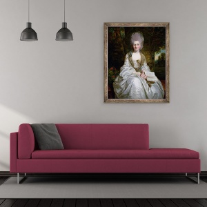Tablou inramat - Joshua Reynolds - Un Portret De Dorothy Vaughan, Contesa De Lisburne, 50 x 60 cm - Img 2