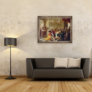 Tablou inramat - Juan de Valdes Leal - Hristos in Casa lui Simon Fariseul, 70 x 90 cm - Img 2