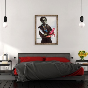Tablou inramat - Julie Held - Magazin de pantofi II, 60 x 80 cm - Img 3