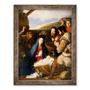 Tablou inramat - Jusepe de Ribera - Adorarea Pastorilor, 60 x 80 cm