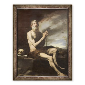 Tablou inramat - Jusepe de Ribera - Sfantul Pavel Pustnicul, 70 x 90 cm
