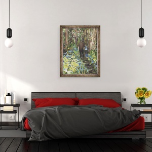 Tablou inramat - Kirstie Adamson - Printre Bluebells, 60 x 80 cm - Img 3