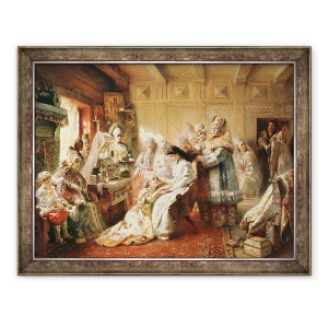Tablou inramat - Konstantin Egorovich Makovsky - inainte de nunta, 60 x 80 cm