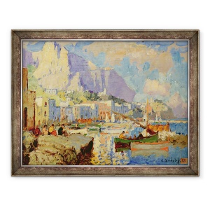 Tablou inramat - Konstantin Ivanovich Gorbatov - Capri Seascape, 70 x 90 cm