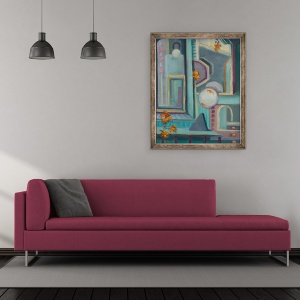 Tablou inramat - Lee Campbell - Constructia II, 2017, 50 x 60 cm - Img 2
