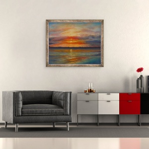 Tablou inramat - Lee Campbell - Sunset, 50 x 60 cm - Img 2
