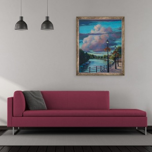 Tablou inramat - Lee Campbell - Twickenham Embankment, 50 x 60 cm - Img 2