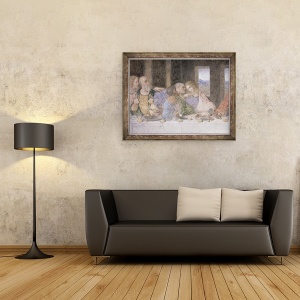 Tablou inramat - Leonardo da Vinci - Cina de Taina V, 70 x 90 cm - Img 2