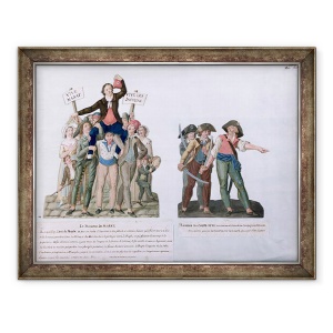 Tablou inramat - Lesueur Brothers - Triumful lui Marat si Camille Jordan a spus Taiati-le capetele, 60 x 80 cm