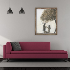 Tablou inramat - Lincoln Seligman - Bea sub un copac, 50 x 60 cm - Img 2