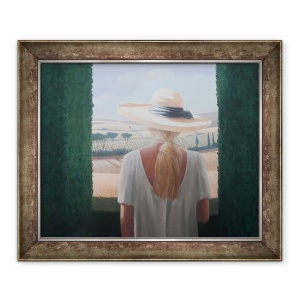 Tablou inramat - Lincoln Seligman - Fata, vedere din spate, Toscana, 50 x 60 cm