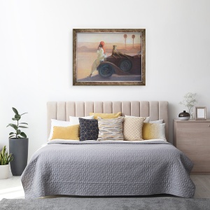 Tablou inramat - Lincoln Seligman - Ghepardul pe capota, 70 x 90 cm - Img 3