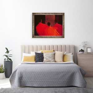 Tablou inramat - Lincoln Seligman - Patru calugari, 60 x 80 cm - Img 3