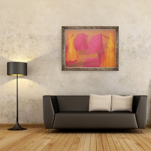Tablou inramat - Lincoln Seligman - Pliere Saris, 70 x 90 cm - Img 2