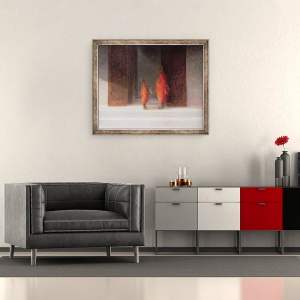 Tablou inramat - Lincoln Seligman - Profesor, 70 x 85 cm - Img 2