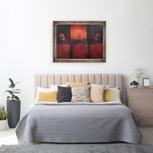 Tablou inramat - Lincoln Seligman - Trei Cardinali, 60 x 80 cm - Img 3