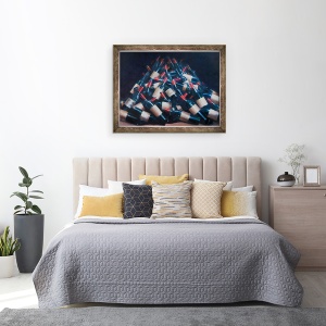 Tablou inramat - Lincoln Seligman - Vin degustat, 70 x 90 cm - Img 3