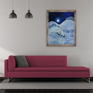 Tablou inramat - Lisa Graa Jensen - Pace cu zapada, 50 x 60 cm - Img 2