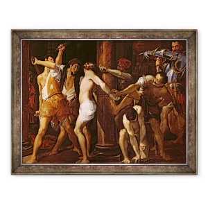 Tablou inramat - Lodovico Carracci - Flagelarea lui Hristos, 70 x 90 cm