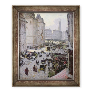 Tablou inramat - Louis Braquaval - Paris Street Scene, 70 x 85 cm
