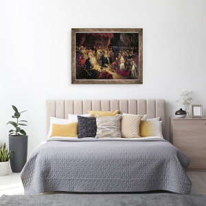 Tablou inramat - Louis Gallait - Abdicarea lui Carol al V-lea 1500-58 1841, 60 x 80 cm - Img 3