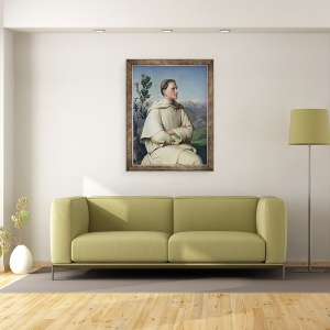 Tablou inramat - Louis Janmot - Henri Lacordaire 1802-61 a Sorreze, 70 x 90 cm - Img 2