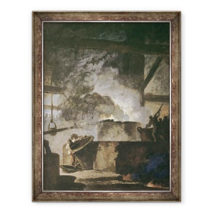 Tablou inramat - Louis Jean Jacques Durameau - Lucrarile Saltpetre, 60 x 80 cm