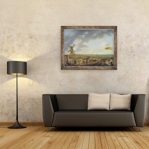 Tablou inramat - Louis Joseph Watteau - Primirea unui soldat care se intoarce acasa, 60 x 80 cm - Img 2
