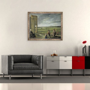 Tablou inramat - Louis Le Nain - Peisaj cu tarani, 50 x 60 cm - Img 2