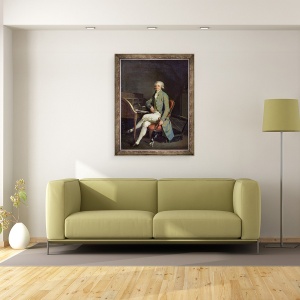 Tablou inramat - Louis Leopold Boilly - Maximilien de Robespierre 1758-94, 70 x 90 cm - Img 2