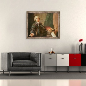 Tablou inramat - Louis Michel van Loo - Autoportret, 50 x 60 cm - Img 2
