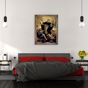 Tablou inramat - Luca Giordano - St. Dominic, 60 x 80 cm - Img 3