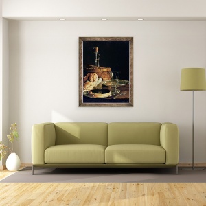 Tablou inramat - Luis Egidio Melendez - Natura moarta. Snack ulei pe panza, 70 x 90 cm - Img 2