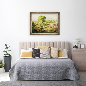 Tablou inramat - Luiz Coto - Calea ferata in Valea Mexicului, 60 x 80 cm - Img 3