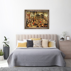 Tablou inramat - Maerten van Cleve - Jocuri pentru copii, 60 x 80 cm - Img 3