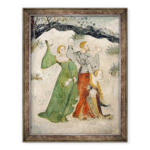 Tablou inramat - Maestro Venceslao - Curtenii intentioneaza sa lupte cu bulgari de zapada, 60 x 80 cm