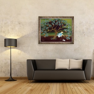 Tablou inramat - Magdolna Ban - Fetita pe copacul viselor, 70 x 90 cm - Img 2