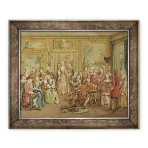 Tablou inramat - Marcellus Laroon the Younger - Conversatii muzicale, 50 x 60 cm