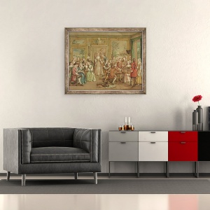 Tablou inramat - Marcellus Laroon the Younger - Conversatii muzicale, 50 x 60 cm - Img 2