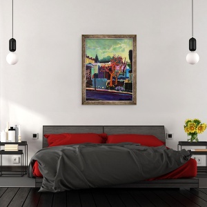 Tablou inramat - Marco Cazzulini - Gradina urbana, 70 x 90 cm - Img 3