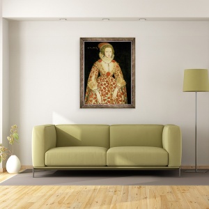 Tablou inramat - Marcus Gheeraerts the Younger - Portret De O Doamna, 70 x 90 cm - Img 2