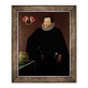 Tablou inramat - Marcus Gheeraerts the Younger - Portret De Sir Francis Drake 1540-1596 1591, 50 x 60 cm