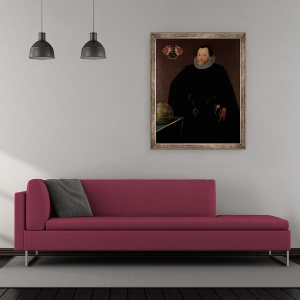 Tablou inramat - Marcus Gheeraerts the Younger - Portret De Sir Francis Drake 1540-1596 1591, 50 x 60 cm - Img 2