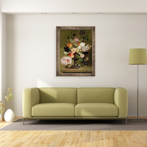 Tablou inramat - Marie Geertruida Snabille - Natura moarta cu flori, 70 x 90 cm - Img 2