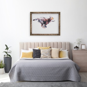 Tablou inramat - Mark Adlington - Alergare lup pui, 70 x 90 cm - Img 3