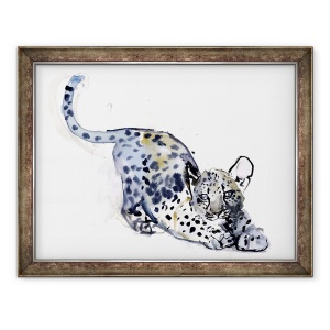Tablou inramat - Mark Adlington - Cub de intindere Leopard arab, 70 x 90 cm