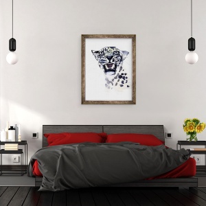 Tablou inramat - Mark Adlington - Incisiv Snarl Leopard Arabian, 60 x 80 cm - Img 3