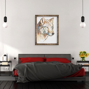 Tablou inramat - Mark Adlington - Wolf, 2018, 60 x 80 cm - Img 2